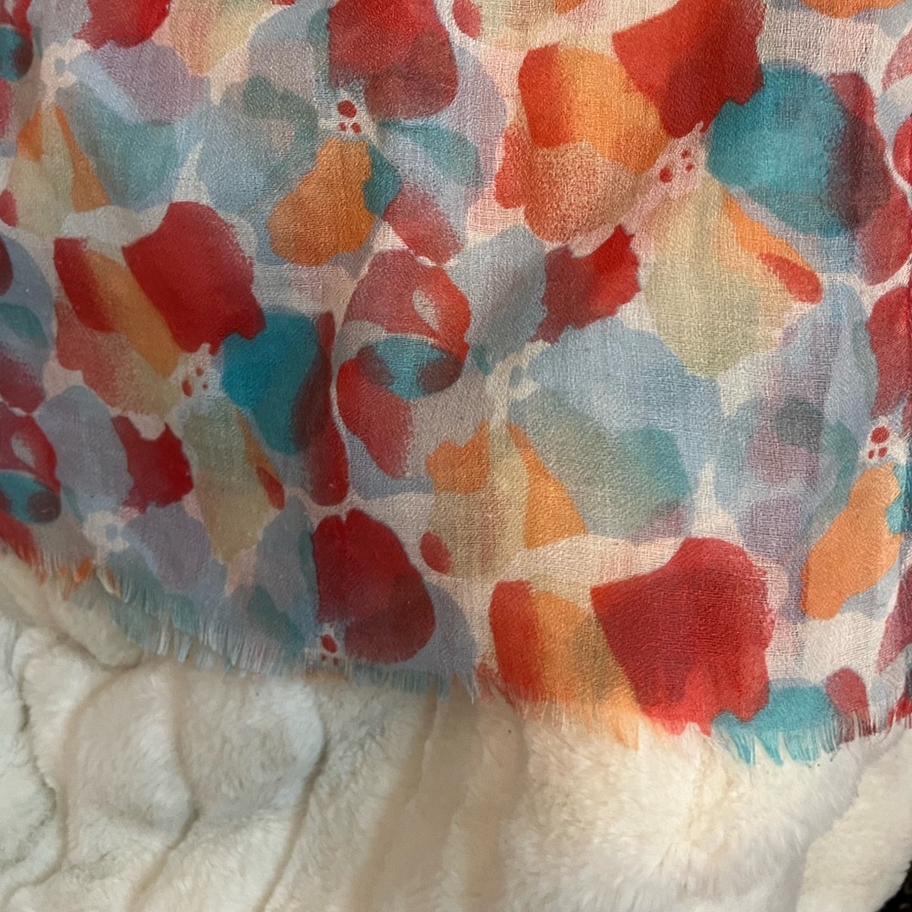 Johnston & Murphy OS Spring Maximal Colorful Scarf City Preppy Blue Red Fashion